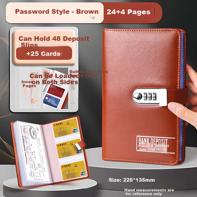 Licao Savings Deposit Organizer, Bill Holder, Bank Statement Folder, 2026 Latest Model, Bank Check Holder, Money Storage, Multi-Functional, Waterproof, Large Capacity, with Lock
