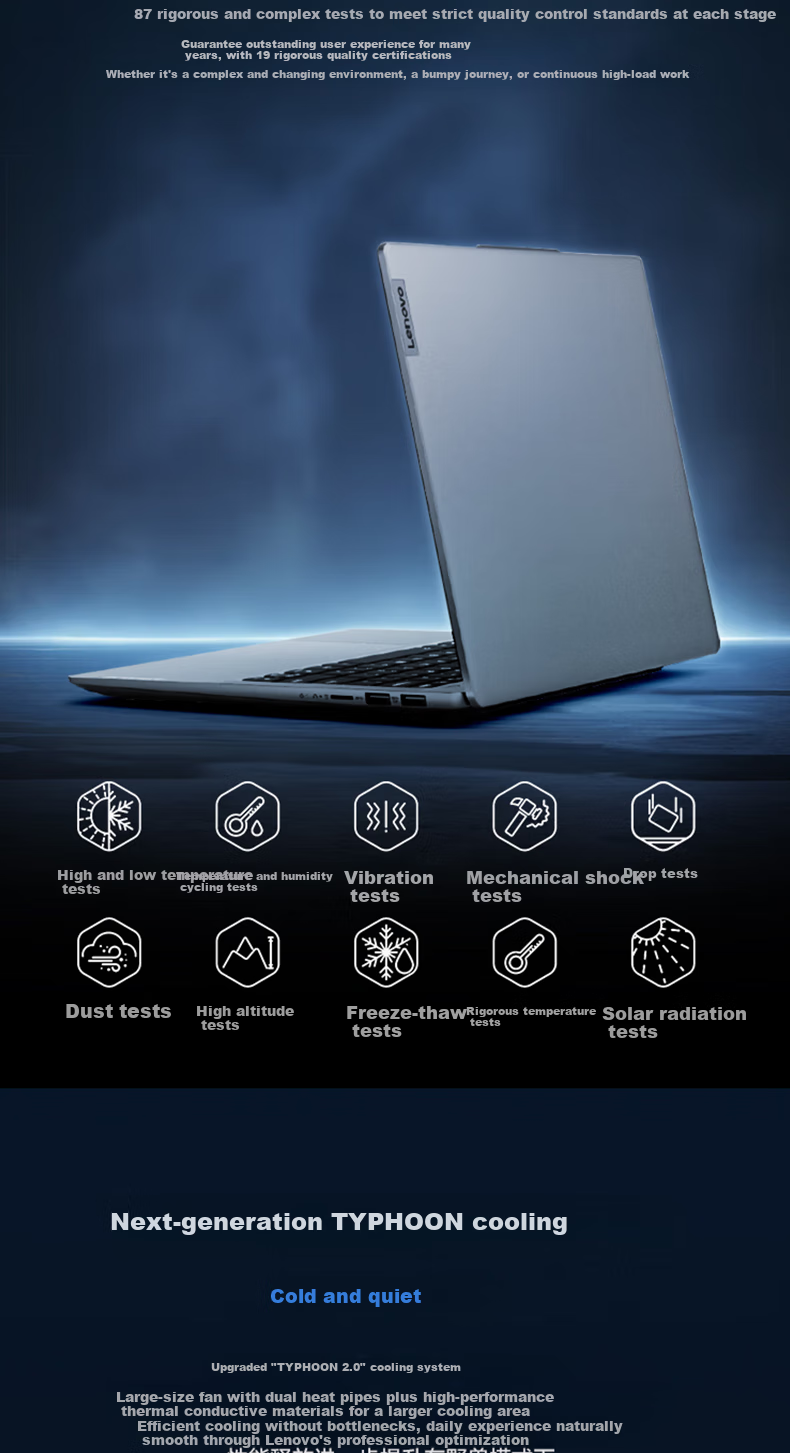 Lenovo Laptop Xiaoxin 14SE 2025 High-Performance Thin And Light Notebook Standard Voltage Core I5-13420H 16GB 512GB + Gaming Mouse Set Exclusive to Yihaodia 6