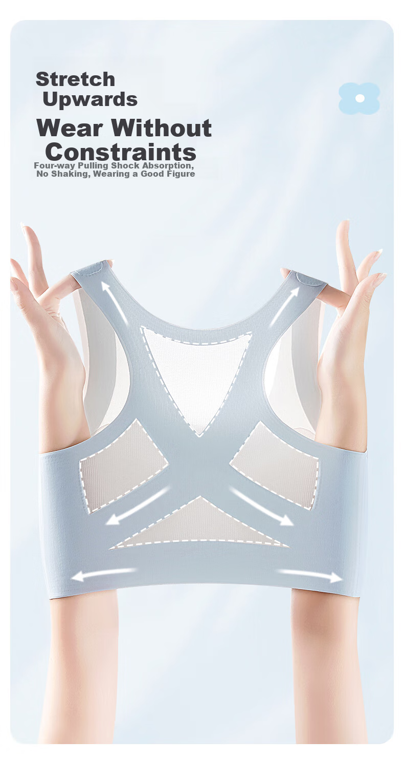 Meishianxuan 【2-Pack】Girls' Sports Anti-Shock Seamless Thin Vest for Junior and Senior High School Students in Development Stage 11