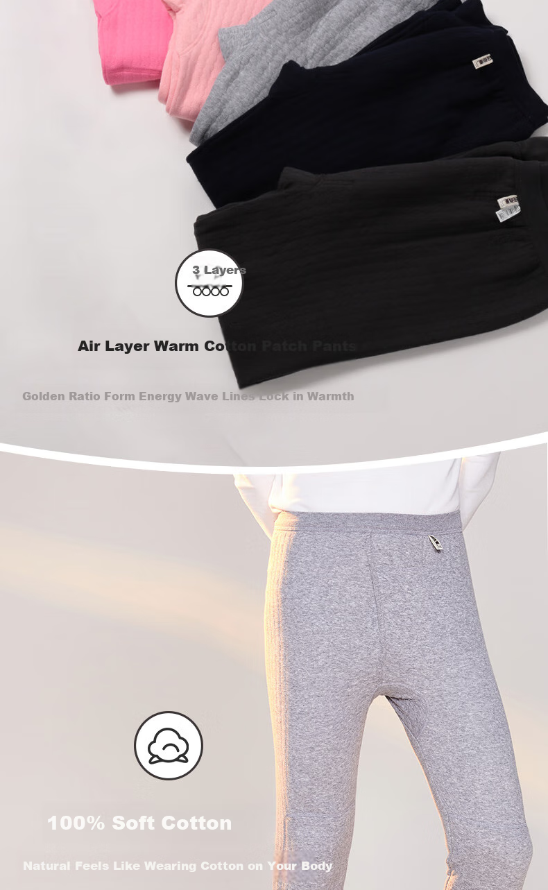 Yiershuang [Triple-Layer Thickened 100% Pure Cotton] Thermal Pants Knee Protection Patch Pants for Men And Women, Middle-Aged And Elderly Autumn Pants Cotton-Lined Pants for Fall And Winter 7