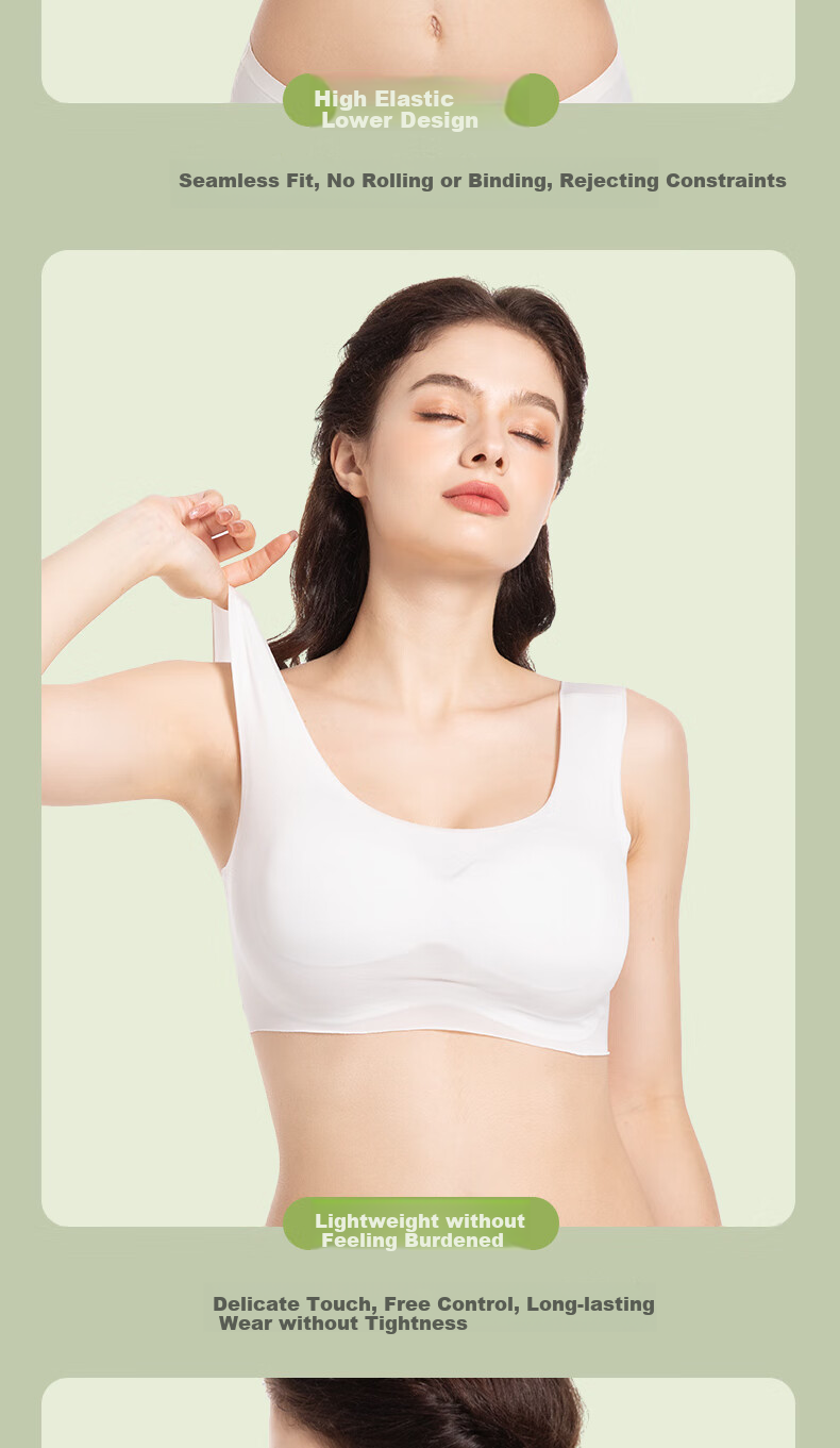 Etravel Disposable Bra with Padding for Women, Breathable Bandeau, Individually Wrapped Daily Disposable Military Training Bra, 3-Pack M Size 9