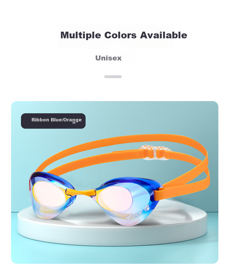 View Competition Swimming Goggles, Waterproof And Anti-Fog Coated, for Men And Women, Professional Swimming Race Small Shell V121VOY 10