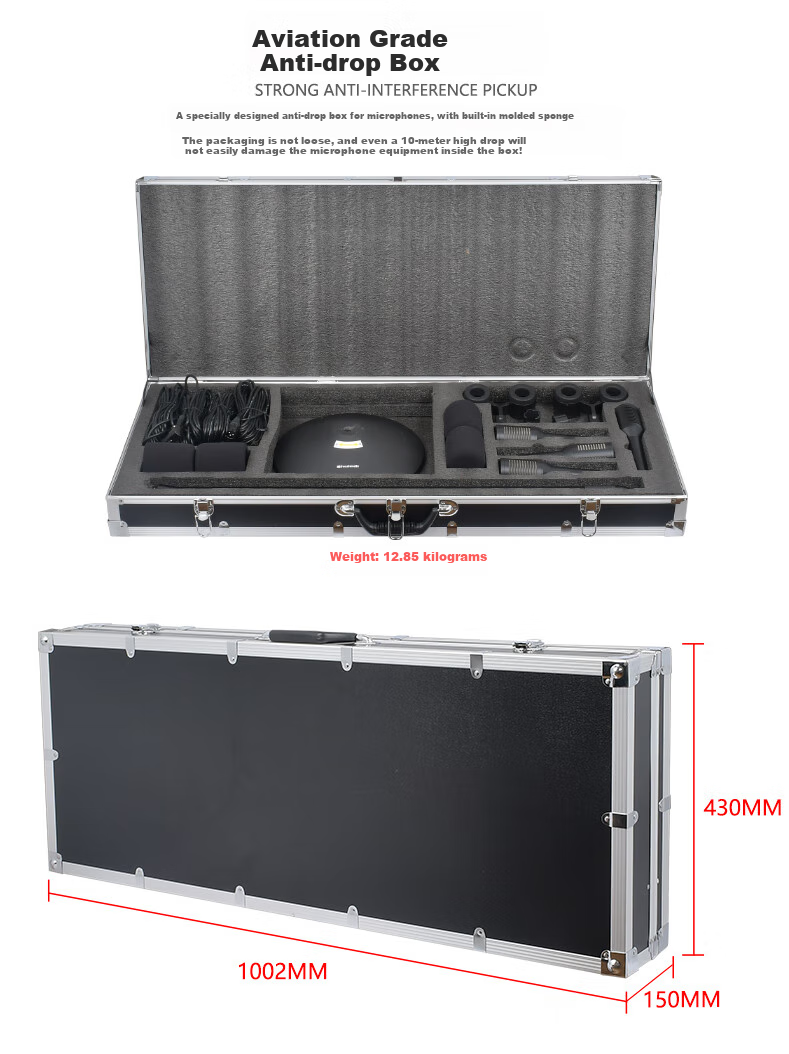 Shuledi QA-700 Domestic Dual-Head Wired Conference Floor Microphone, Podium Host Chorus Microphone for Lectern, Specialized for Mixing Console Audio System, High-End for Schools, Factories, And Government Use 20
