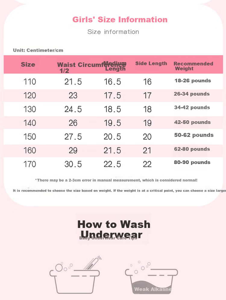 Bingxuemumian Girls' Underwear, Class A Cotton Antibacterial Triangle Panties, Cute Cartoon Design for Young And Older Girls, Comfortable Fit without Wedgies 12