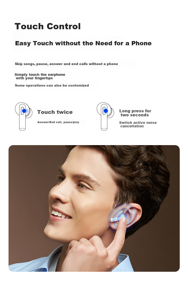 Honor Choice DOINGTOP X8i Bluetooth Earphones Honor Earphones Call Noise Reduction Long Battery Life Bluetooth 6.0 Waterproof Compatible with Honor Huawei Xiaomi Apple Phones Black 12