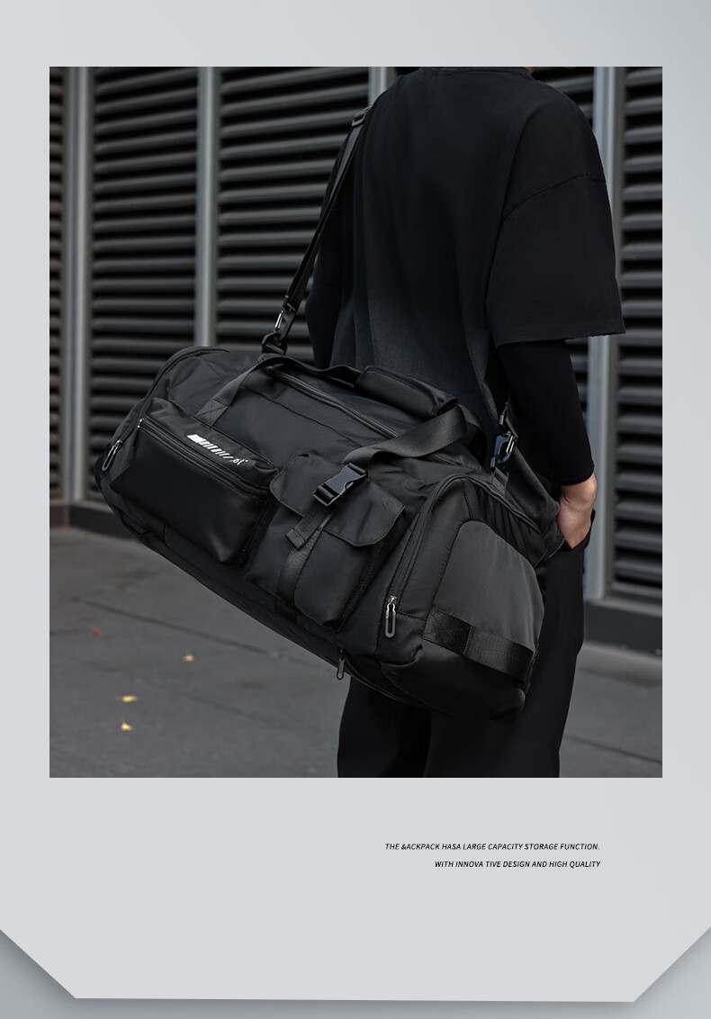 361° Men's Travel Bag Large Capacity Backpack Handheld Crossbody Bag Wet and Dry Separation Gym Bag Multifunctional Luggage Bag 2
