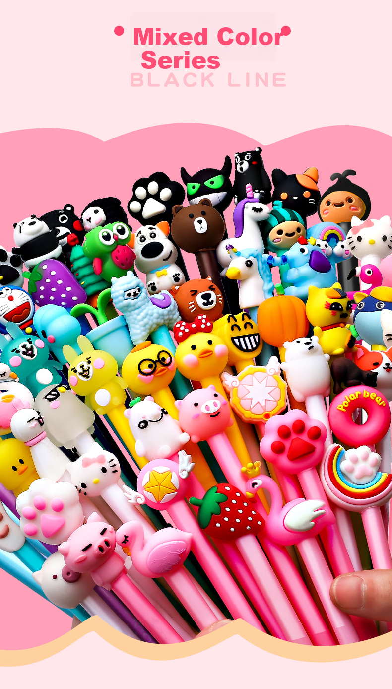 Jinzhi 20 Cartoon Gel Pens, 0.5mm, Student Prizes, Blind Box Pens, Rewards for Middle And High School Students, Stationery Supplies, Graduation Gifts, Birthday Presents, Cute Creative Water-Based Pens 9