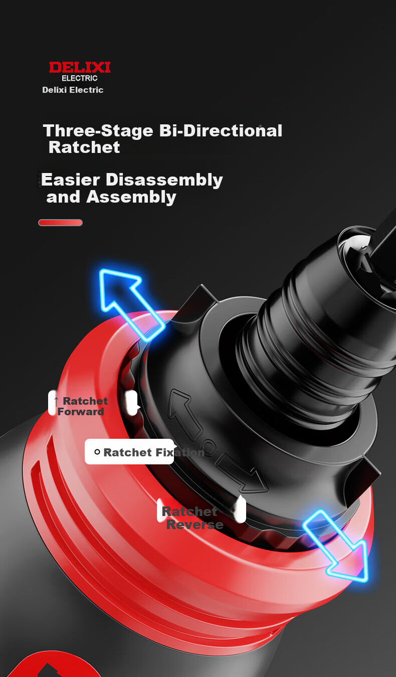 DELIXI Ratchet Screwdriver Set Multi-Functional Phillips and Slotted Telescopic Screwdriver Household Labor-Saving Tool 6