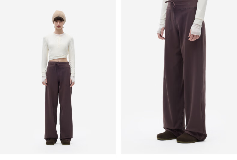 Bananain [Liu Haocun Same Style] Hot Skin 301+ Women's Thin Fleece Straight Casual Pants Draped Long Pants Autumn Winter New Arrival 6