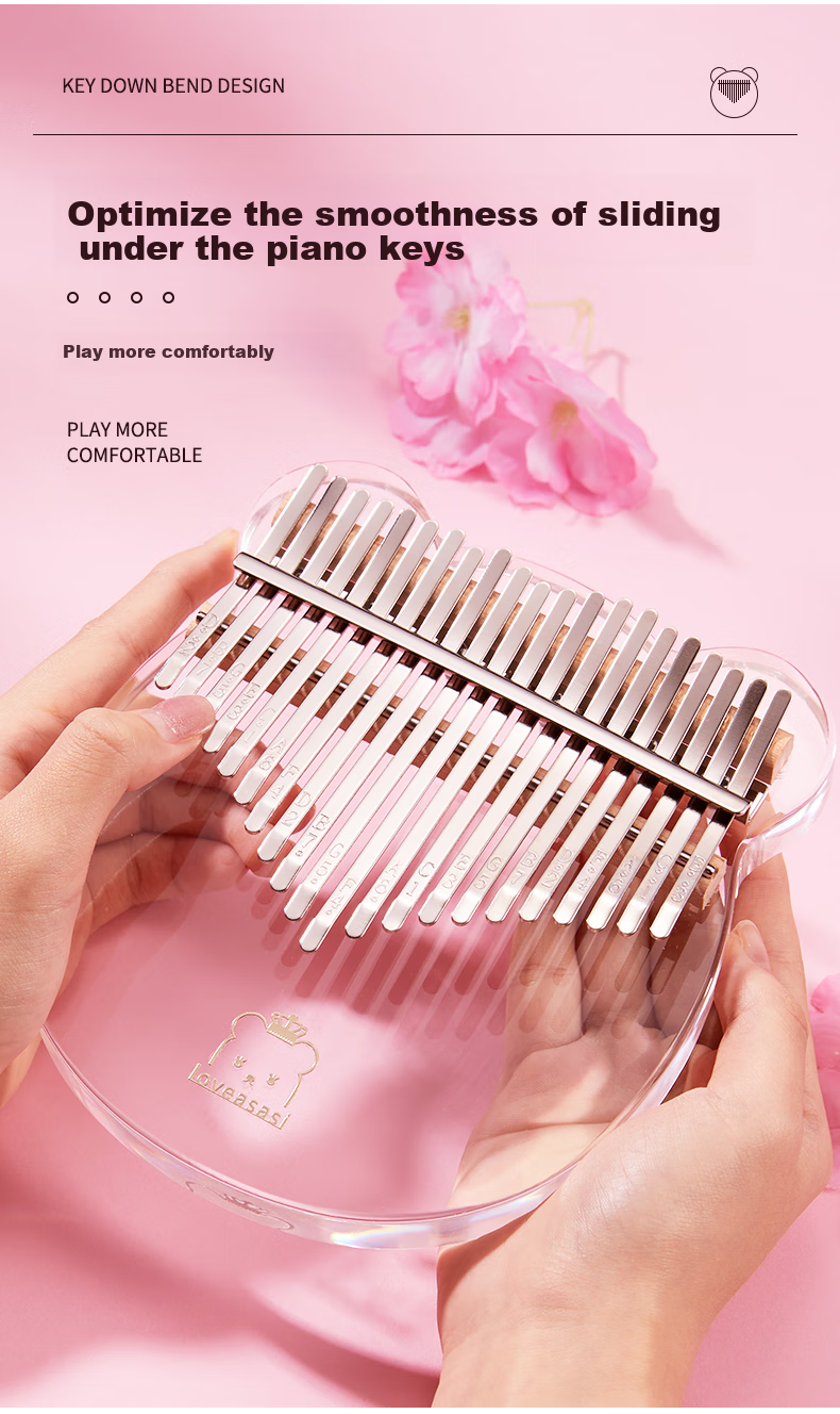 Asasi 21-Key Kalimba Thumb Piano Finger Piano Birthday Gift for Beginners, Adults And Children Musical Instrument Lucky Star 6