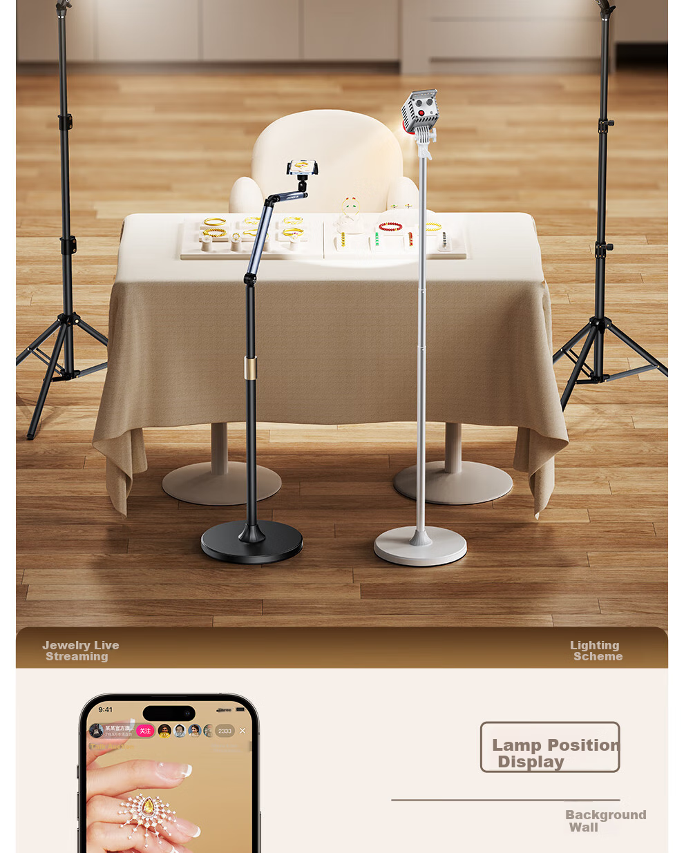 Xiaotian Live Streaming Fill Light, Studio-Specific Photography Fill Light, Indoor Photo And Video Lighting, Portrait Beauty Light, Live Streaming Specialized Lamp, Desktop Jewelry Face Light, Soft Light, Floor-Standing Light 11