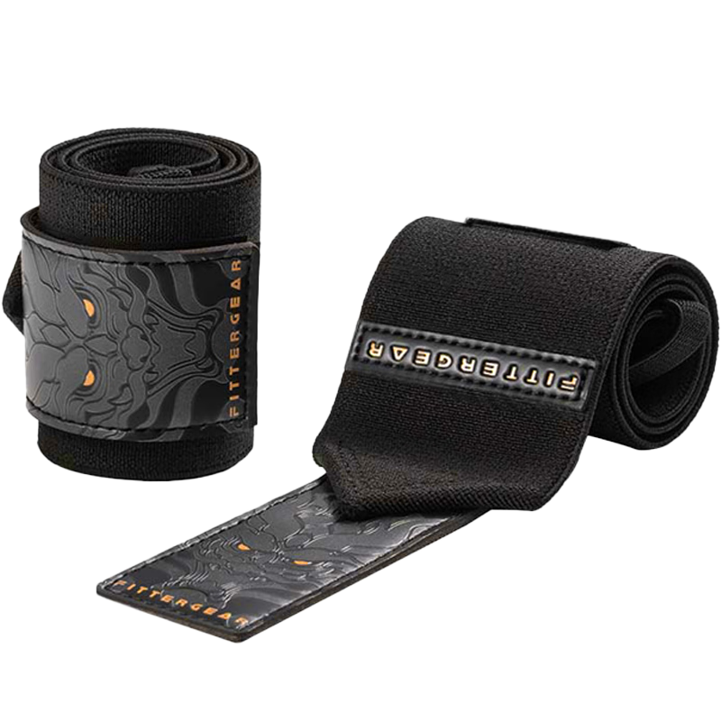 FITTER GEAR Fitness Wrist Wraps for Men, Weightlifting Wrist Support, Power Training Anti-Sprain Sports Bandage