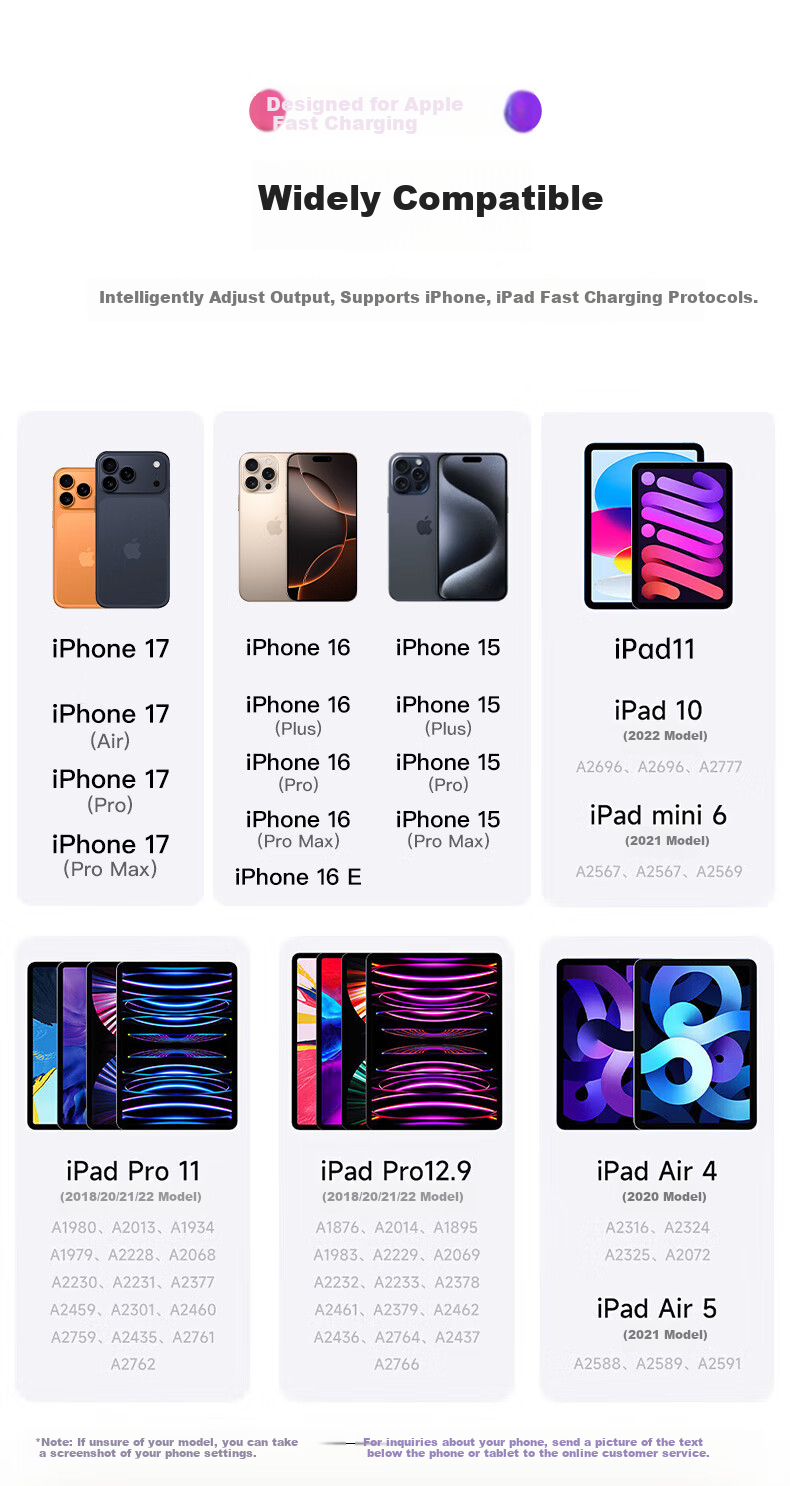 KOVL Compatible with Apple 18/17/16/15 Charging Head, 30W Charger, Type-C Fast Charging Adapter, GaN Flash Charging, Official Authentic Product for IPhone 16 Pro Max/Plus/iPad 8
