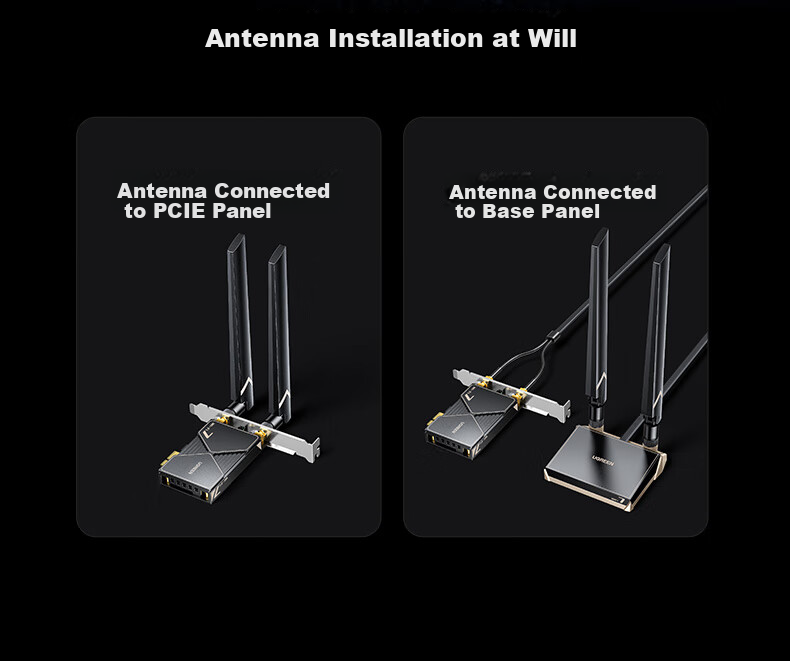 UGREEN PCIe Wireless Network Card, WiFi 7 Desktop Dedicated, BE3600 Computer WiFi Bluetooth Receiver, Gaming Built-In 5G Network Card, Ax200/ax210 Advanced Model MT7925 13