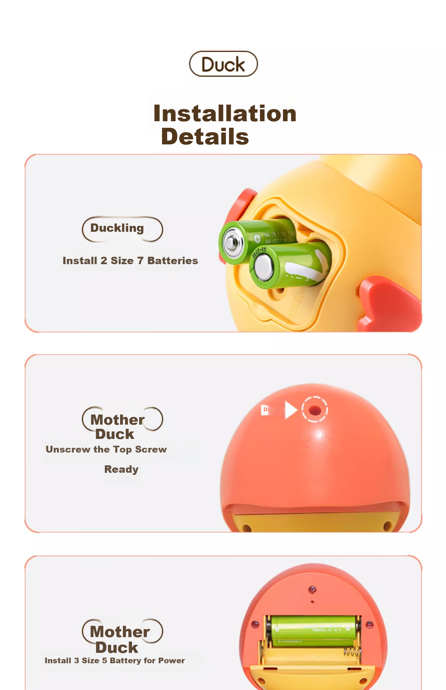 COOKSS Children's Toy Swinging Duck, Fun Crawling Duck, Baby Learning to Crawl, Boys And Girls 0-3 Years Old, Birthday Gift 8