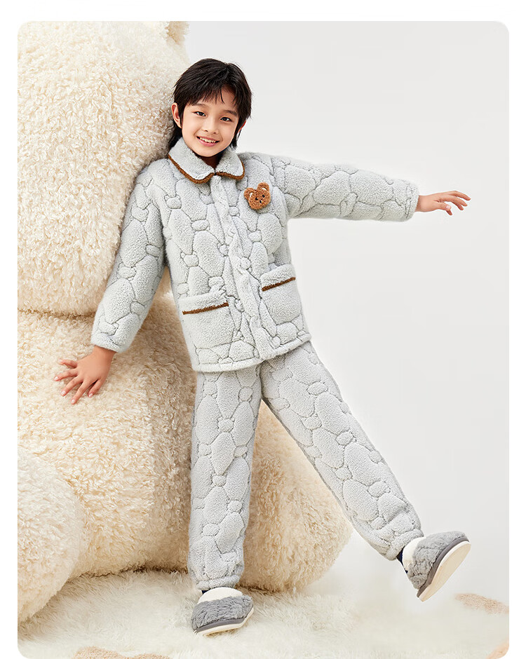 Balabala BalaOne Kids Homewear Set Boys Girls 2025 Winter Fleece Warm Cute 209425171207 3