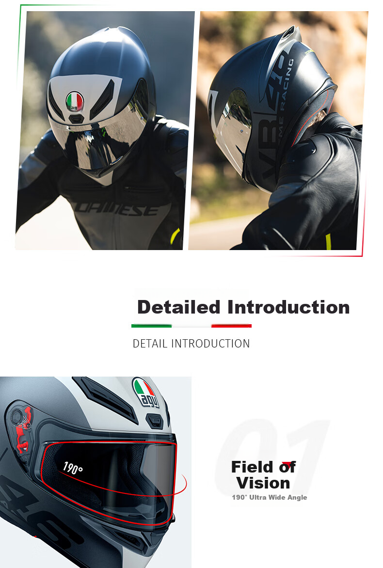 AGV K1S Motorcycle Helmet, 3C Certified, Wide Field of View, Safe Riding for Men And Women, All Seasons, Glossy Black, XL (59-61) 8