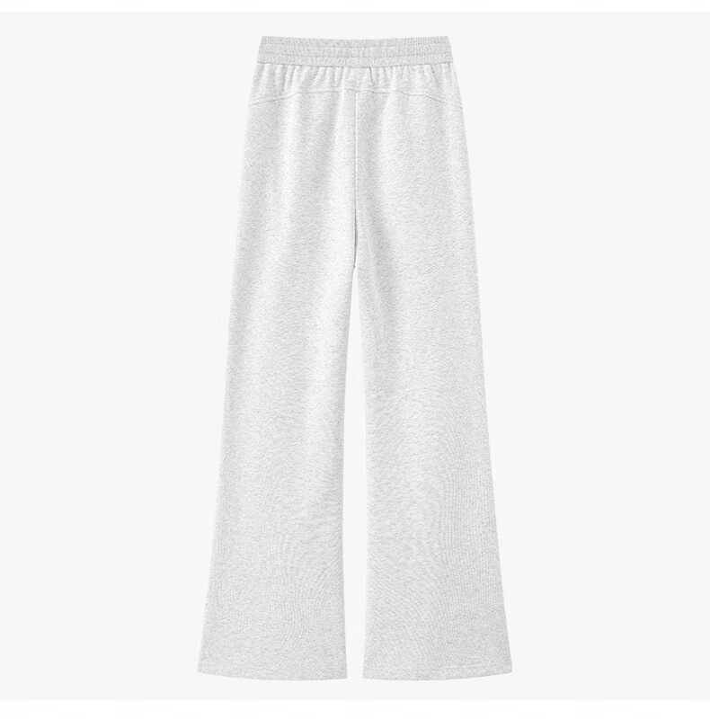 Charles Peach Heart New American Vintage Simple Flared Sports Comfortable Women's Autumn Loose Straight Casual Pants Light Heather Gray M 7