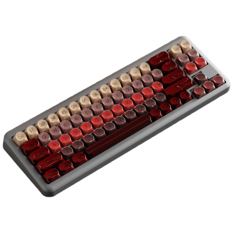 EWEADN M71 Black Tube Lip Gloss Wireless Mechanical Keyboard Wired Bluetooth Tri-mode MUSE Goddess Custom Mahjong Soundproof 71-Key Office Gaming Esports PC Tablet