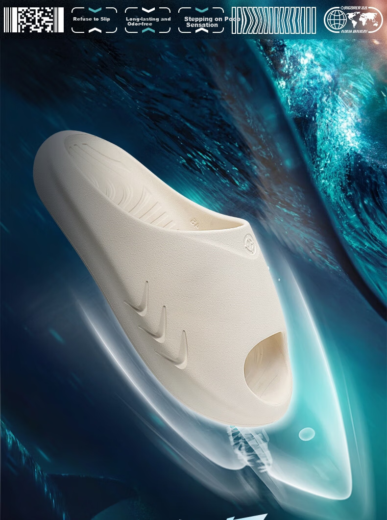 RIGORER Shark-Shaped Antibacterial And Odor-Resistant Slippers for Men, Outdoor Wear, Summer Couples, Non-Slip Thick-Soled Basketball Sports Sandals for Wome 1