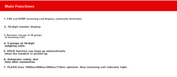 Jingmingshu (Noyafa) NF-866 Caller ID Telephone, Line Tracing Telephone 3