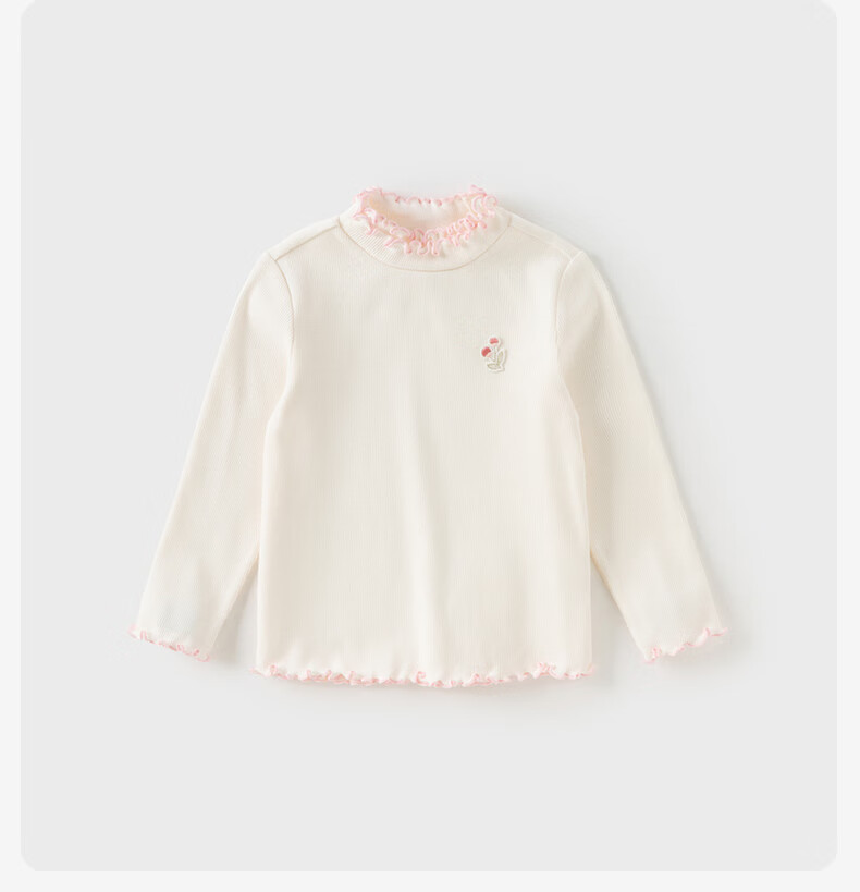 DAVE & BELLA Kids Long Sleeve T-Shirt Girls Antibacterial Mite-Resistant Base Shirt Autumn Top 3