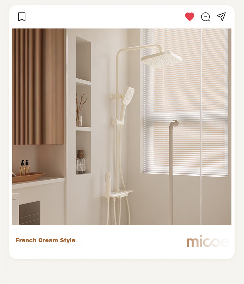 Micoe M3+Pro Thermostatic Shower Set Four Seasons Bathroom High-Pressure Shower Head Milk White 16