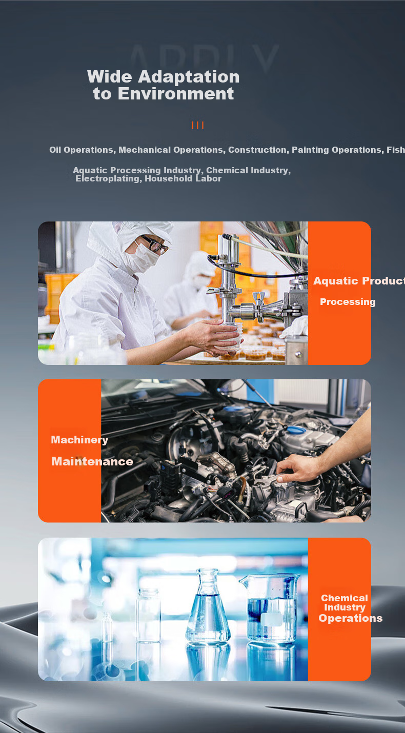 Dongya 806 PVC Coated Gloves, Non-Slip, Wear-Resistant, Oil-Resistant, Weak Acid And Alkali Resistant, Corrosion-Resistant, Protective Rubber Gloves XL 5