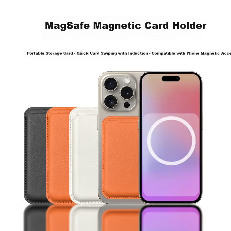 Чехол-держатель Smorss MagSafe для iPhone 12-17 серии, белый, с анимацией, для карт