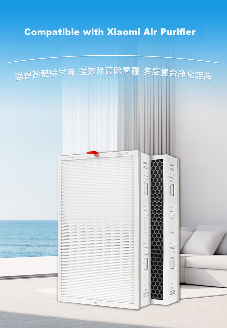 Lvchen Compatible Air Purifier Filter for Xiaomi Mijia (MI) Pet Air Purifier, Home Use Cat Hair Removal Pet Odor Elimination Bacteria Reduction PM2.5 Filter 1