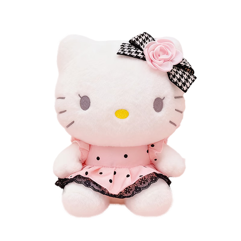 Hello Kitty Sanrio Plush Toy Doll Stuffed Animal Pillow Decoration Birthday Gift for Girls, Cat Cat Figurine