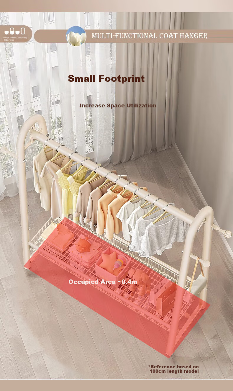 Quanpinwu Floor-Standing Coat Rack, Bedroom-Specific Drying Rack, High-End Storage Rack, V-Shaped Single 150 7