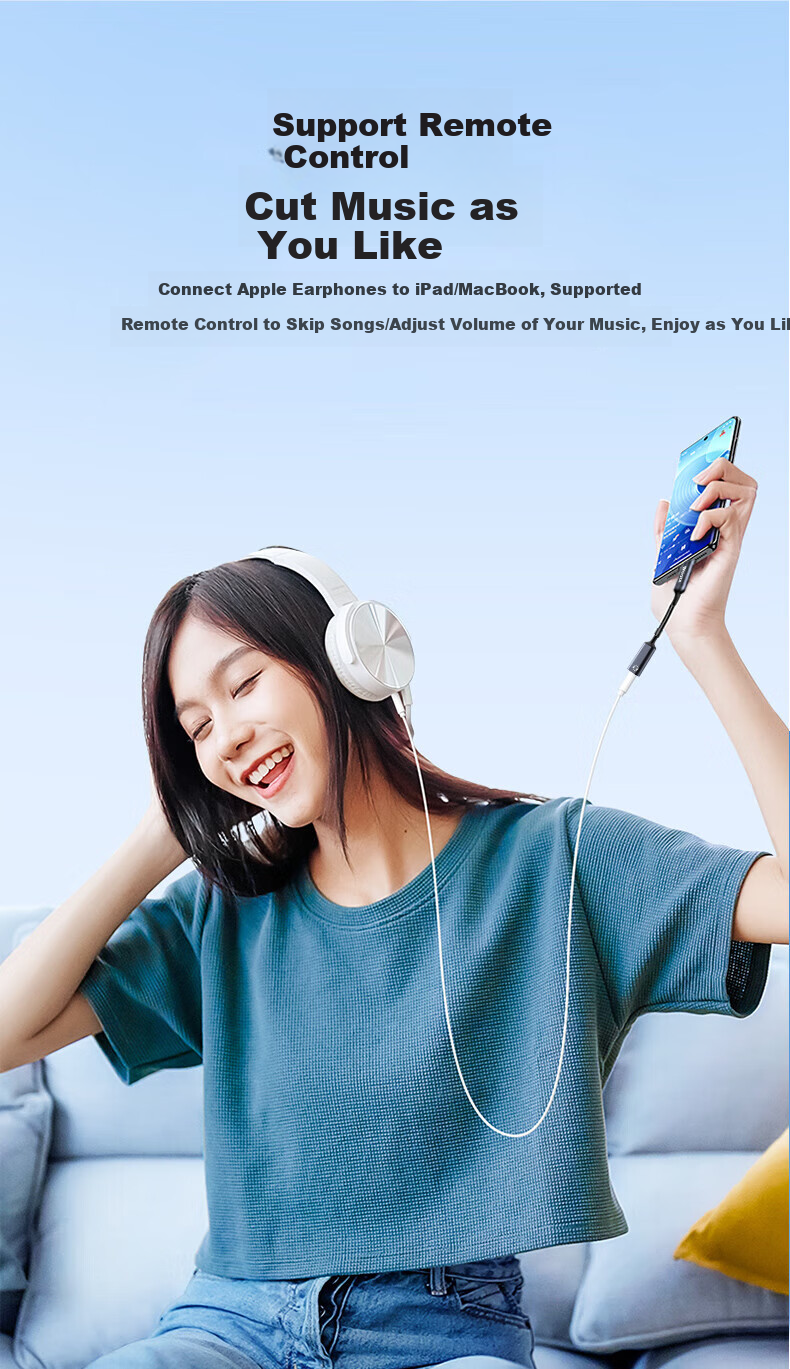 BIAZE Compatible with Apple IPhone 17/16/15 ProMax Adapter, Type-C to Lightning Earphone Converter, IPad Air Compatible for Music/Phone Calls, Mobile Phone And Tablet 4