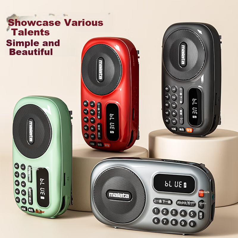 Портативная Bluetooth-колонка Malata B12, FM-радио, MP3-плеер, зеленый