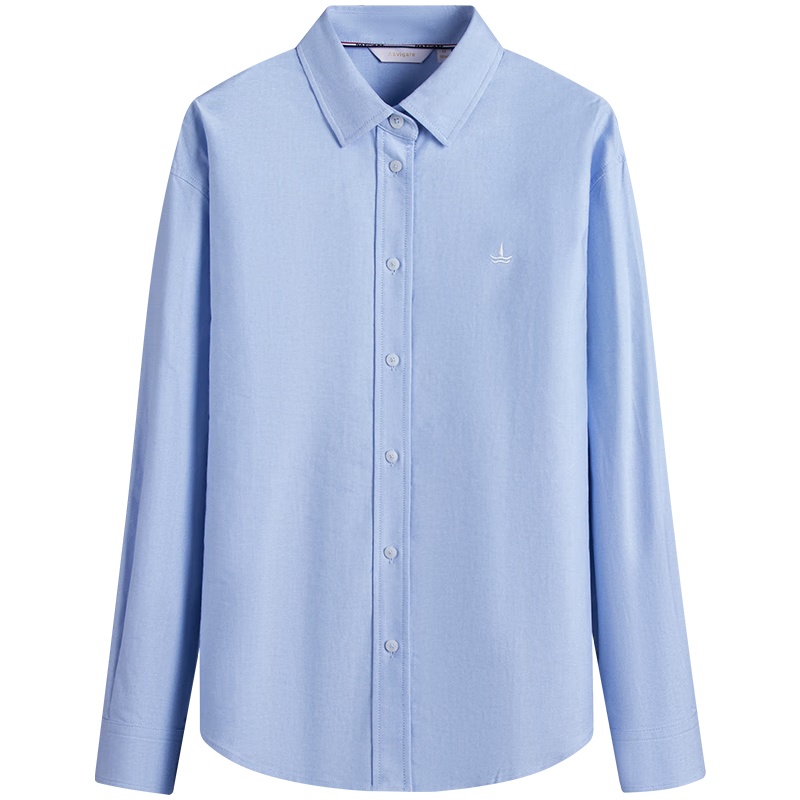 Navy Sail Italy Small Sailboat 25 Autumn Winter New Women's 100% Cotton Long Sleeve Shirt Solid Color Casual Shirt 2333005507