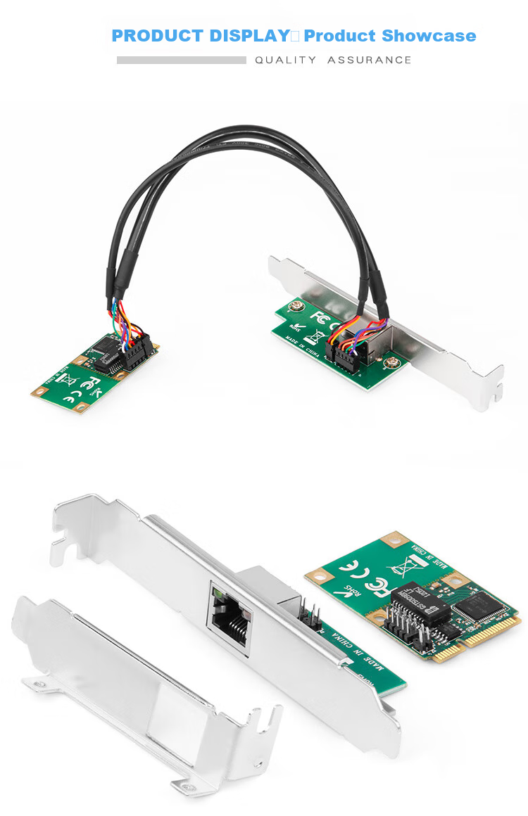 MOGE Mini PCIe 2.5G Network Card, Gigabit Ethernet Card with RTL8125 Chip, Mini PCI-E to Gigabit Network Adapter, 2500M Server Embedded Industrial Control Machine, MC4248 4