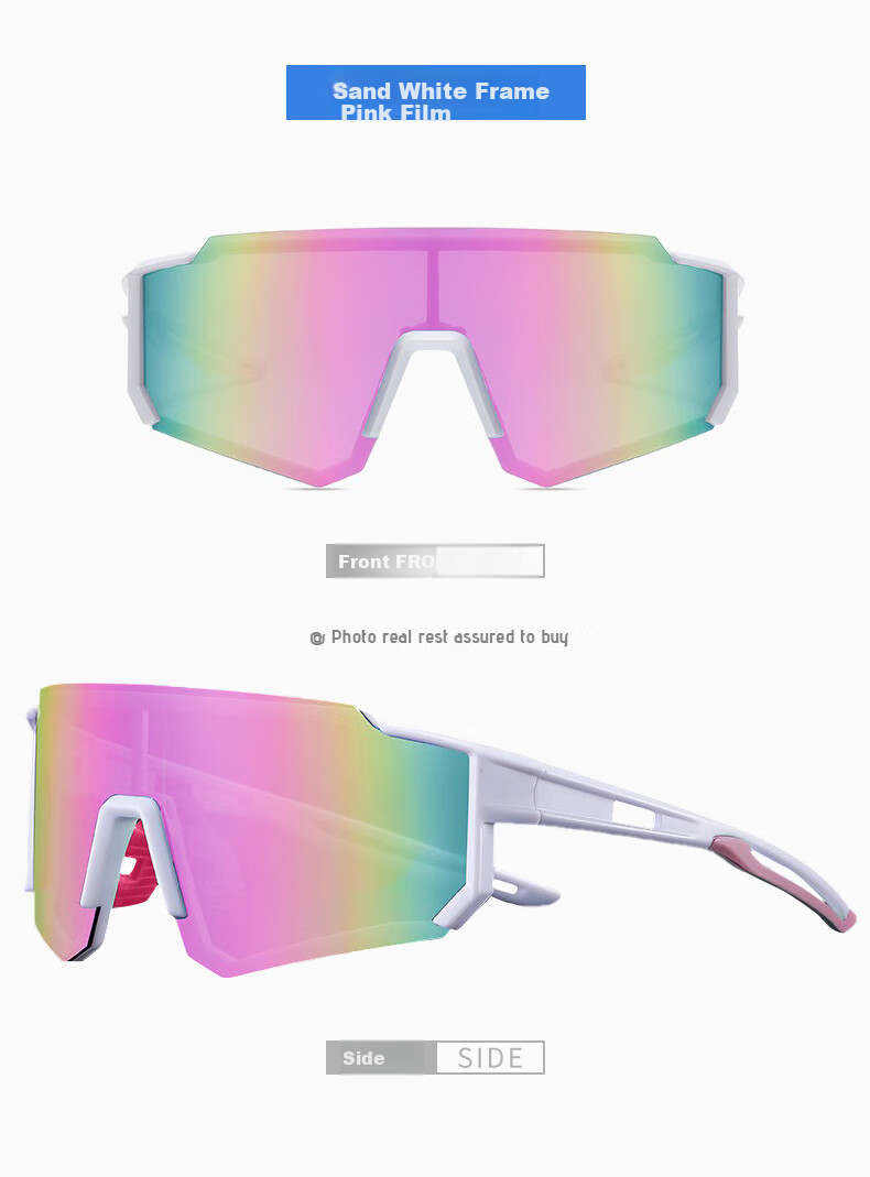 DRATRA Cycling Glasses for Men And Women, Nearsighted Sunglasses with Polarized Lenses, Windproof Outdoor Goggles for Road And Mountain Bikes 5