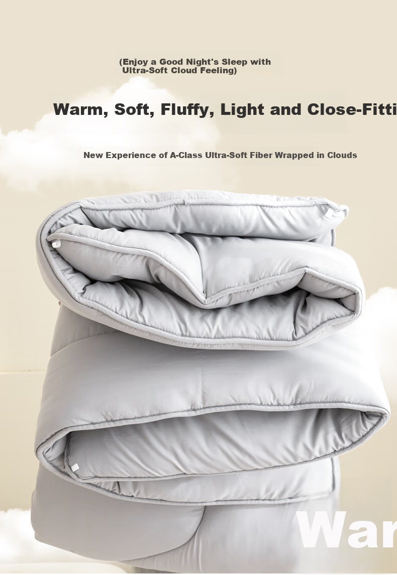 CROWN Soybean Fiber Quilt, Spring And Autumn Comforter, Air Conditioning Summer Cool Quilt, All-Season Cotton Bedding, Double Size, 8 Jin, 200x230cm 1