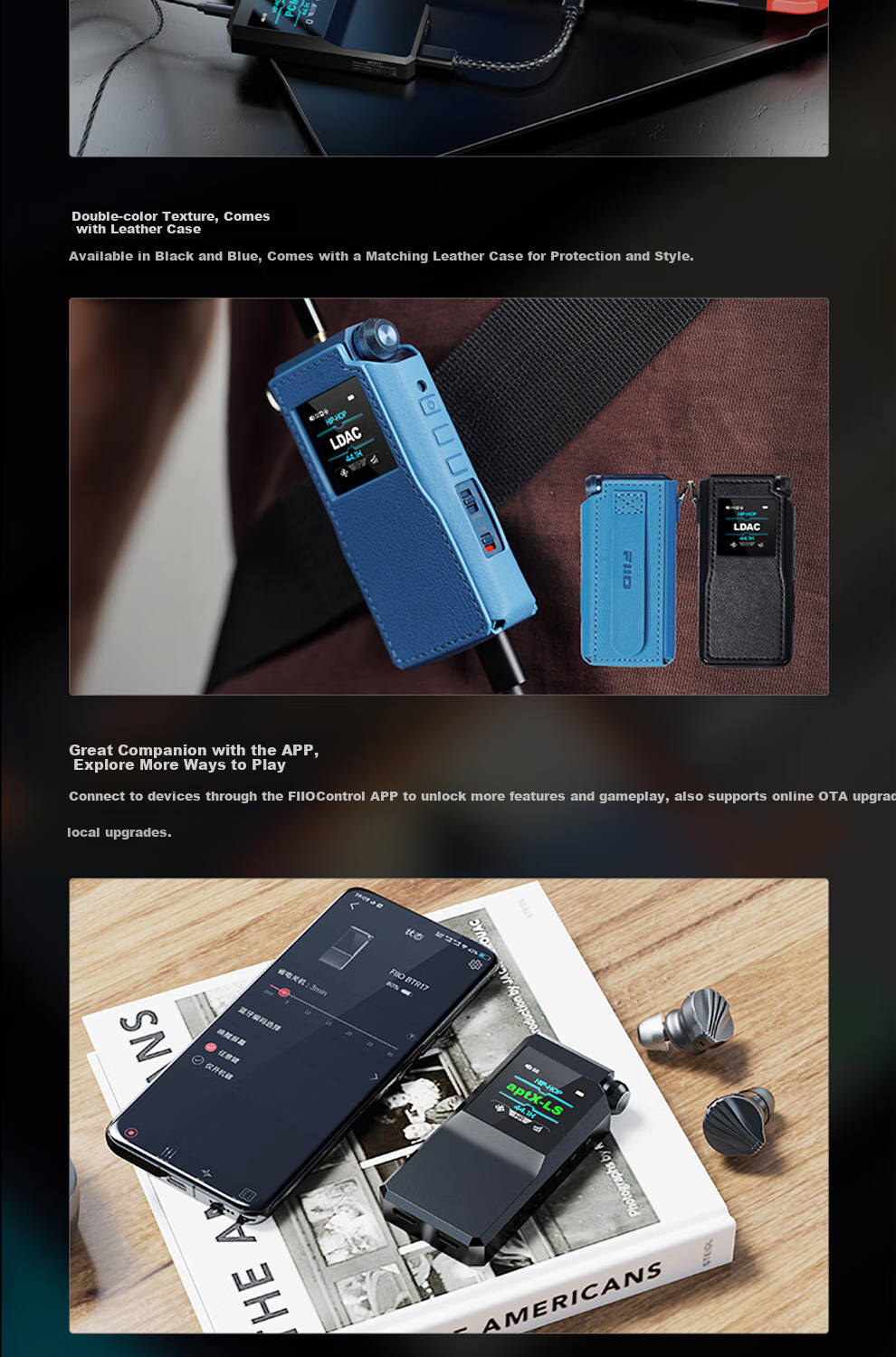 FiiO BTR17 Portable Wireless Bluetooth Earphone Car Phone HiFi Audio Receiver Amplifier with Bluetooth 5.4, Black Decoder 19