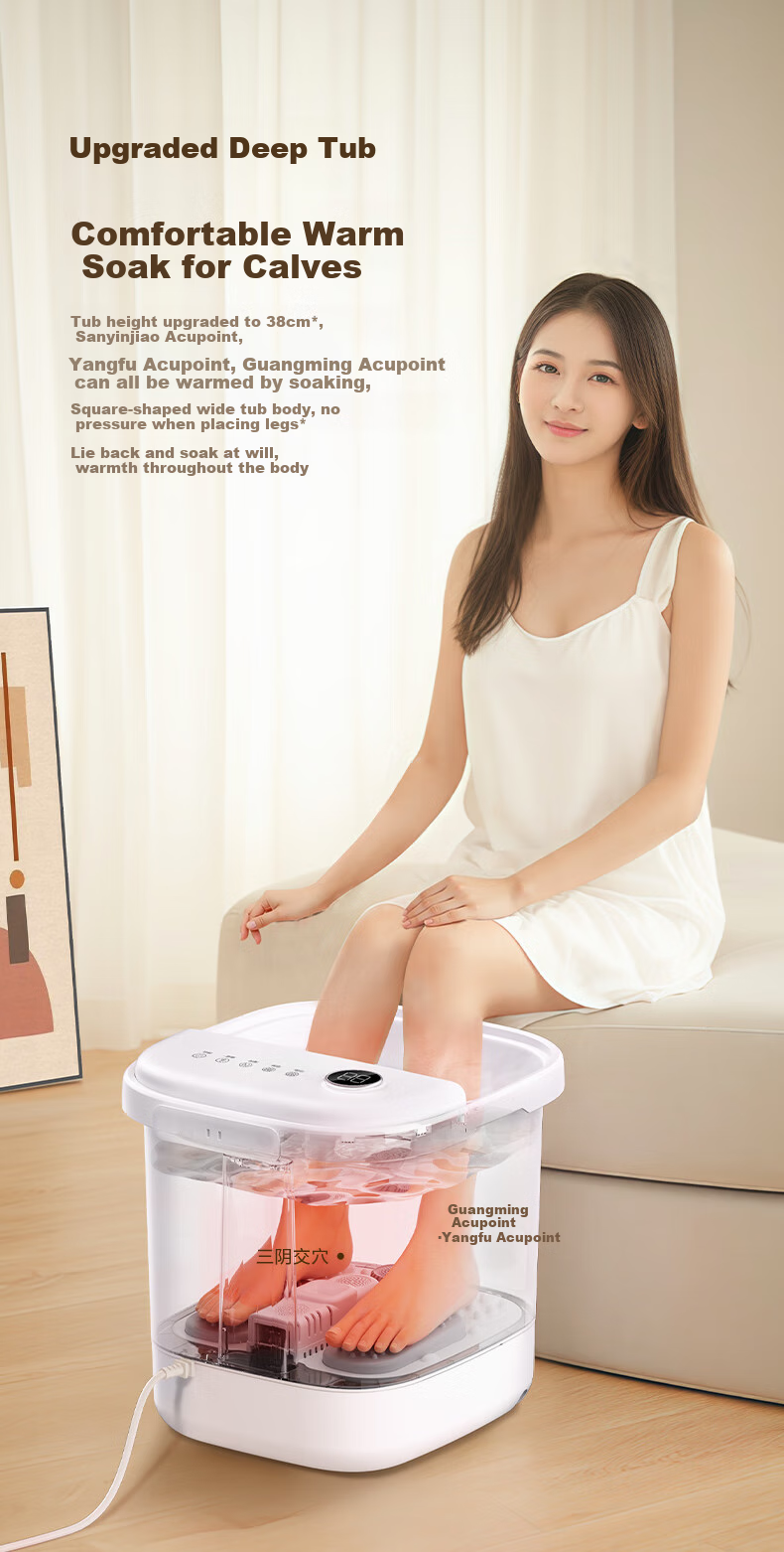 Midea Foot Soaking Bucket, Massage Foot Bath Tub, Heated And Warm, Automatic Massage, Foot Washing Basin, Sterilizing Foot Bath, Constant Temperature, Birthday Gift for Boyfriend, Girlfriend, Elders, Practical ZL305Max 9