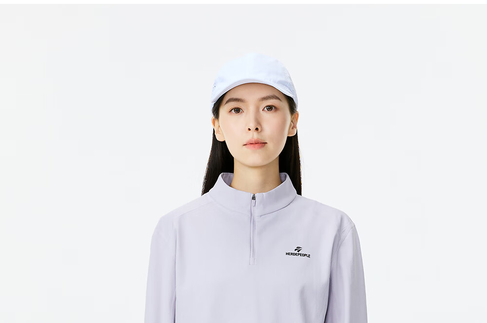 HERDE PEOPLE Muxuangzhe Autumn Half-Open Collar Long Sleeve T-Shirt Unisex Couple 10A Antibacterial Sports Moisture-Wicking Knitwear Moonlight Gray XL 21