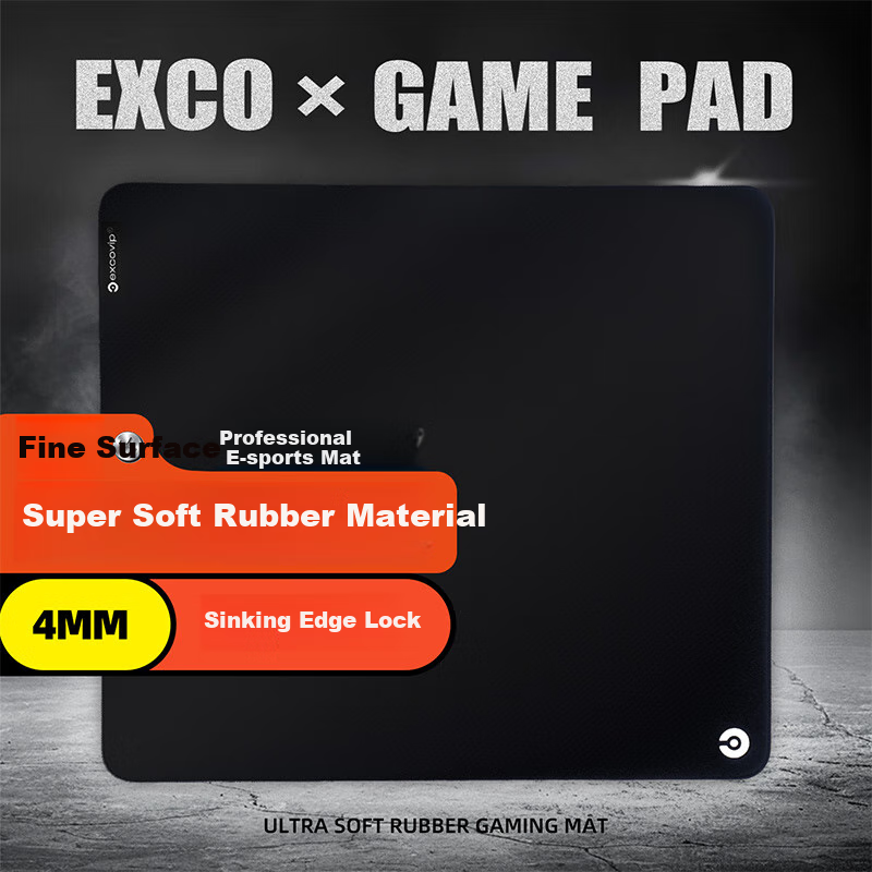 EXCO Mouse Pad, Ultra-Soft, E-Sports FPS Smooth Surface, 450*400*4mm, Solid Color, Professional Gaming, Large And Small Sizes Available, Computer Desk Pad with Locked Edges, 0339