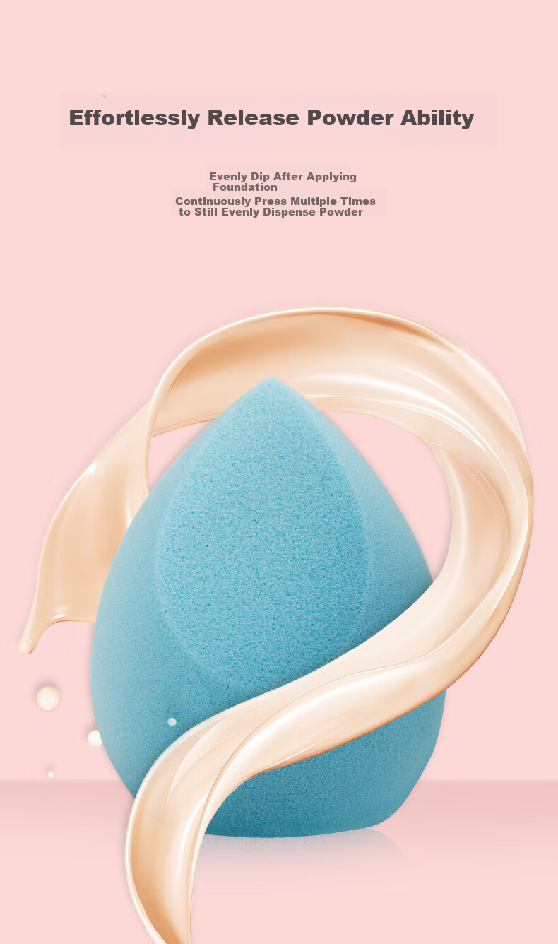 Beiyin Dual-Use Powder Puff for Dry And Wet Application, 1 Piece 5