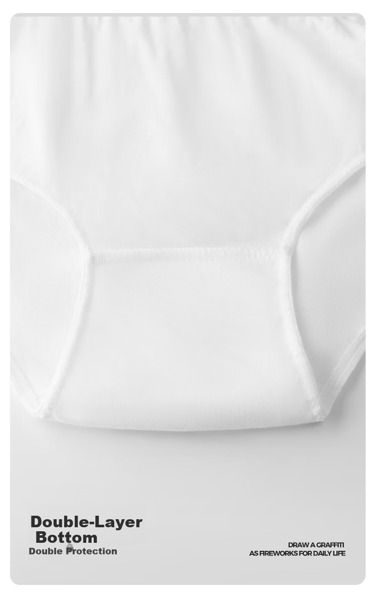 HLA Disposable Women's Underwear, Pure Cotton, Sterilized, Individually Packaged, Travel-Friendly, Daily Disposable, No-Wash Triangle Briefs, Panties, 5 Pieces 5
