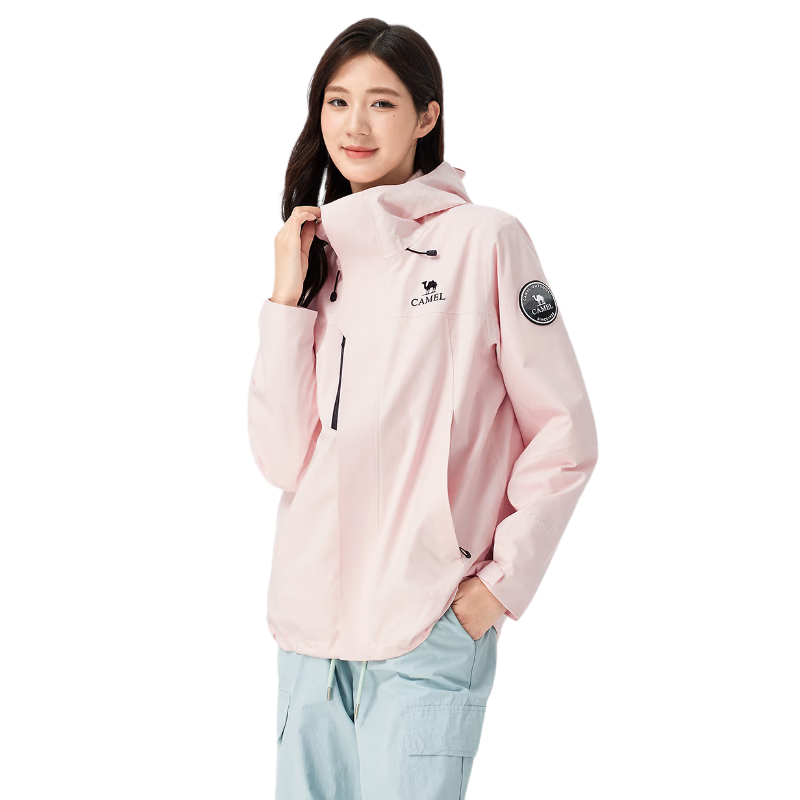 CAMEL [Dilraba Dilmurat Edition] Women's 3-in-1 Outdoor Waterproof Windproof Rain Jacket Mountaineering Coat for Men