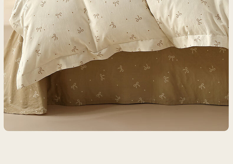 Mercury Home Textiles 4-Piece Bedding Set 100% Cotton Double-Layer Gauze Class A Breathable Duvet Cover and Pillowcase Dormitory Spring Autumn Double Bed Set 150cm×200cm 6