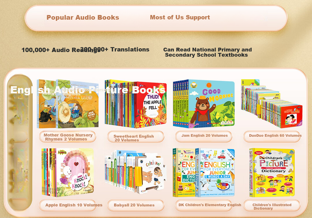 Bei Lin Peppa Pig English Picture Books, Original Animated Audio Storybooks with Dialogue, 10 Volumes, Point-And Version, Birthday Gift 5