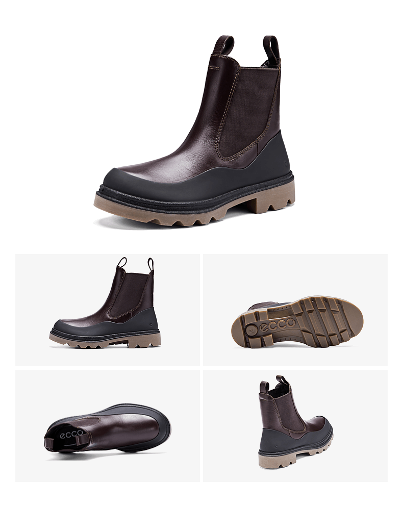 ECCO Women's Chelsea Boots Winter High-End Brand Simple Commuter Thick Sole Innovation 214793 Black Size 35 1