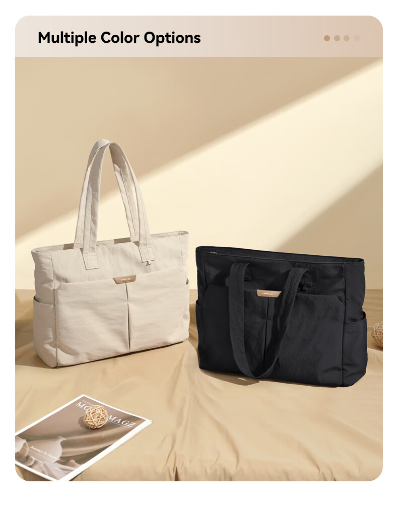 POLO Women's Shoulder Bag Handbag Large Capacity Tote Bag 14/15.6 Inch Laptop Bag Casual Commuter Birthday Gift 1