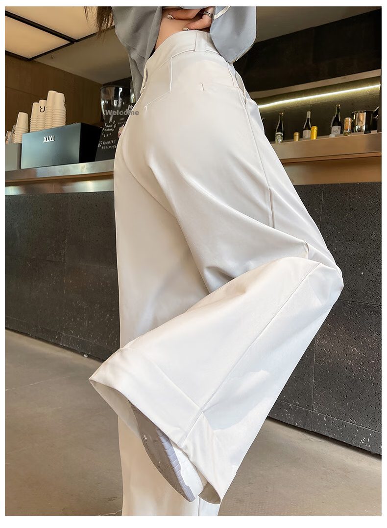 LangSha American-Style Wide-Leg Pants for Women, 2026 Spring/summer, High-Waisted Slimming Trousers, Suit Pants Style, Casual Pants for Wome 18